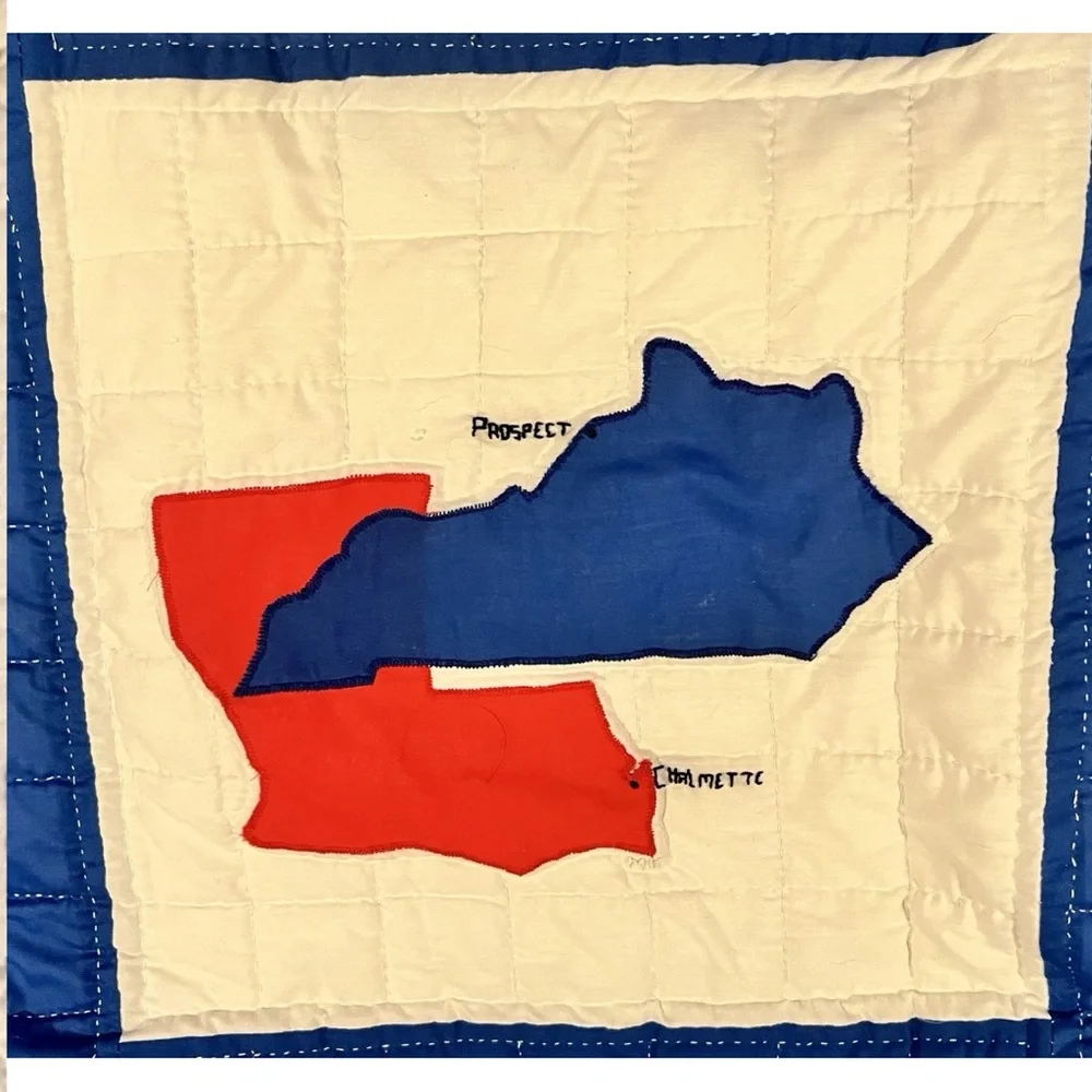 Quilt vintage 1985 Alice McDonald Unique Commemorative Present Kentucky Educate‎